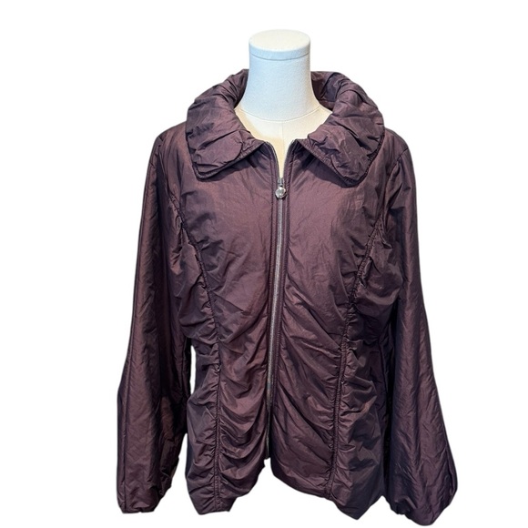 Laundry by Design Iridescent Purple Ruched Winter Jacket Womens XL - Picture 14 of 14